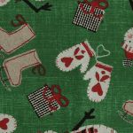 Tissus  au mètre Noël Vert Flocons Vert Bonhomme de neige - PRIX AU METRE