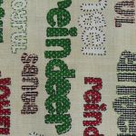 Tissus  au mètre Noël Beige Messages - PRIX AU METRE