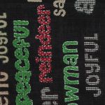 Tissus  au mètre Noël Noir Messages - PRIX AU METRE