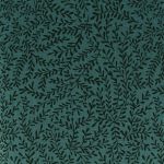 TISSU DOUBLE GAZE FLEURS - VERT - 100%  COTON GOT - Laize 135cm