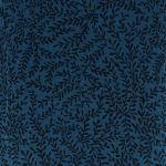 TISSU DOUBLE GAZE FLEURS - BLEU- 100%  COTON GOT - Laize 135cm