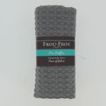 Coupon Tissu Gauffré 150x60cm 100% Coton Gris perle
