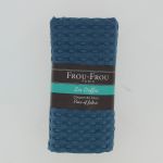 Coupon Tissu Gauffré 150x60cm 100% Coton Bleu gris