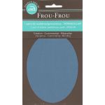 Genouillères-coudières thermocollantes Frou-frou 8, x12,1cm Uni Bleu Gris