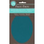 Genouillères-coudières thermocollantes Frou-frou 8, x12,1cm Uni Turquoise foncé