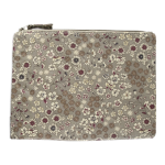 Pochette de sac enduit Fleuri Beige clair