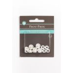 6 Boutons mercerie à recouvrir Blanc 11mm