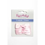 SACHET DE 5 NOEUDS ASSORTIS RECREATYS 5x1,5cm Rose