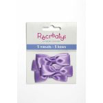 SACHET DE 5 NOEUDS ASSORTIS RECREATYS 5x1,5cm Violet
