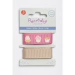 Récréatys - Assortiment 2 rubans 2x16mmx1m Cake et Uni