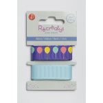 Récréatys - Assortiment 2 rubans 2x16mmx1m Ballons et Uni