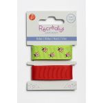 Récréatys - Assortiment 2 rubans 2x16mmx1m Coccinnelle et Uni