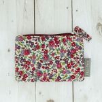 Porte monnaie Fleuri Bordeaux glamour petites fleurs 10206-0-13 petite image