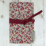 Pochette bijoux Fleuri Bordeaux glamour petites fleurs 10200-0-13 petite image