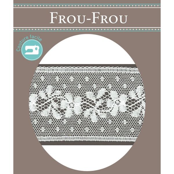 Dentelle de Calais Elastique Frou-Frou 45mm Blanc 1129-0-2 image