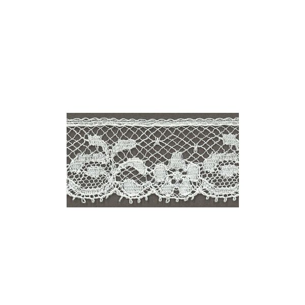 Dentelle de Calais Tulle 18mm Frou-Frou Tulle Blanc 1130-0-2 petite image