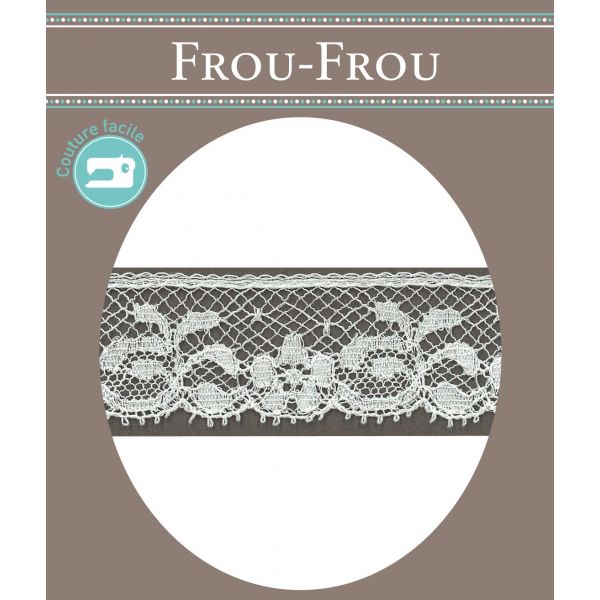 Dentelle de Calais Tulle 18mm Frou-Frou Tulle Blanc 1130-0-2 image