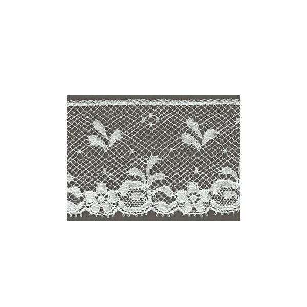 Dentelle de Calais Tulle 40mm Frou-Frou Tulle Blanc 1131-0-2 petite image