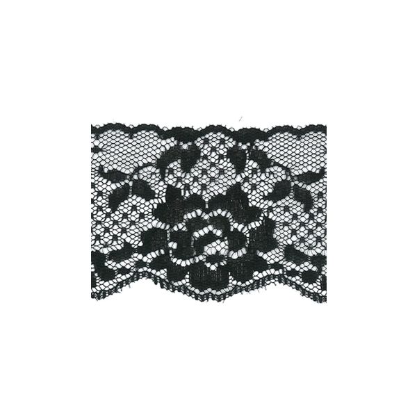 Dentelle Tulle Polyester Frou-Frou 60mm Tulle Noir 1143-0-1 petite image