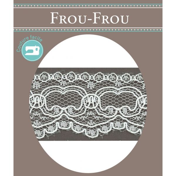 Dentelle Tulle Polyester Frou-Frou 30mm Tulle Blanc 1247-0-2 image