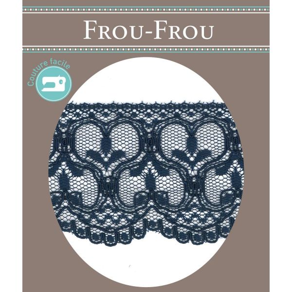 Dentelle Tulle Polyester Frou-Frou 60mm Tulle Bleu foncé 1247-60-4 image