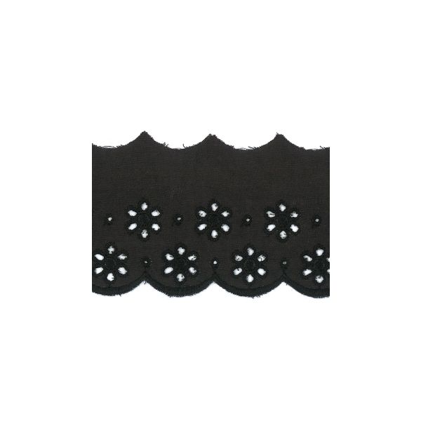 Broderie anglaise Coton 55mm Frou-Frou  Coton 55mm Frou-Frou  Noir 1300-55-1 petite image
