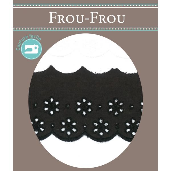 Broderie anglaise Coton 55mm Frou-Frou  Coton 55mm Frou-Frou  Noir 1300-55-1 image