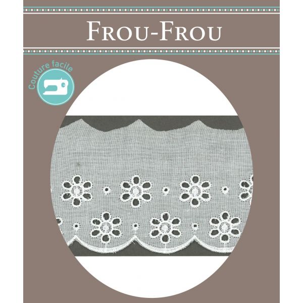 Broderie anglaise Coton 55mm Frou-Frou  Coton 55mm Frou-Frou  Blanc 1300-55-2 image