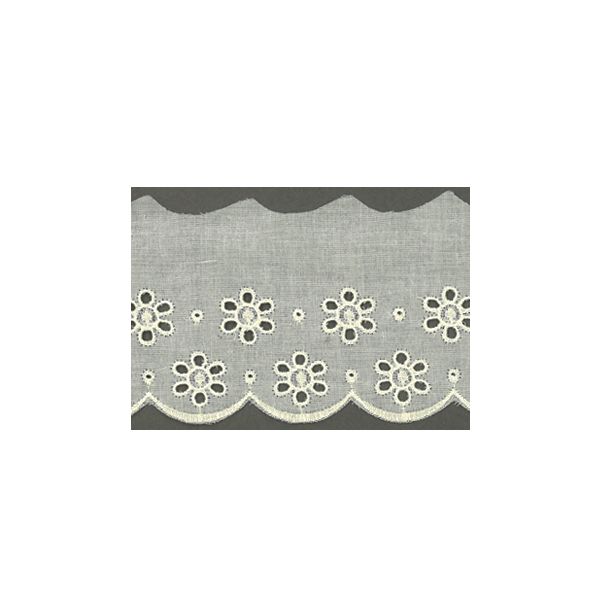 Broderie anglaise Coton 55mm Frou-Frou  Coton 55mm Frou-Frou écru 1300-55-3 petite image