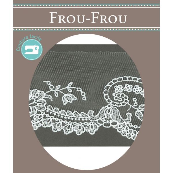 Dentelle Tulle Polyester Frou-Frou 75mm Tulle Blanc 1318-75-2 image