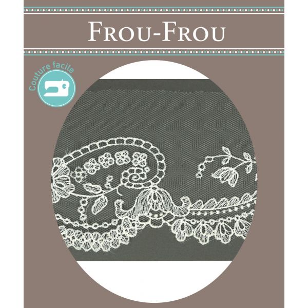 Dentelle Tulle Polyester Frou-Frou 75mm Tulle Blanc cassé 1318-75-3 image