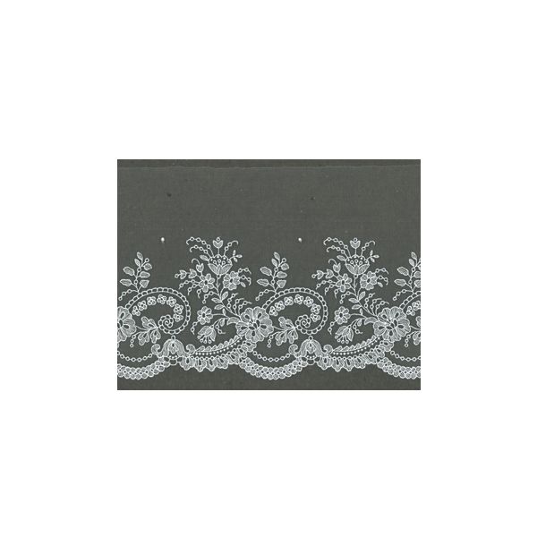 Dentelle Tulle Polyester Frou-Frou 170mm Tulle Blanc 1319-170-2 petite image