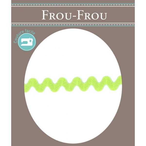 Ruban Croquet Zigzag Polyester Frou Frou Vert Aniss 1479-0-21 image