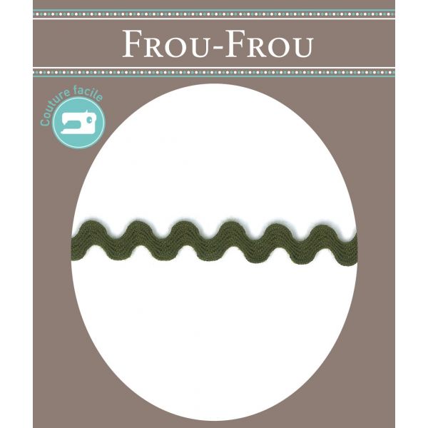 Ruban Croquet Zigzag Polyester Frou Frou Kaki 1479-0-29 image