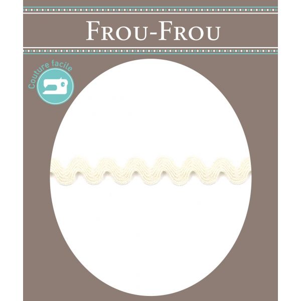 Ruban Croquet Zigzag Polyester Frou Frou Blanc cassé 1479-0-3 image