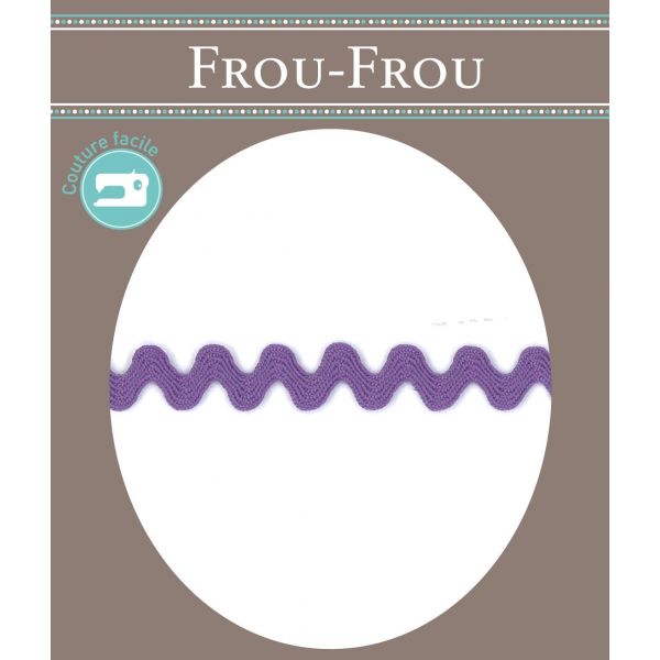 Ruban Croquet Zigzag Polyester Frou Frou Violette 1479-0-47 image