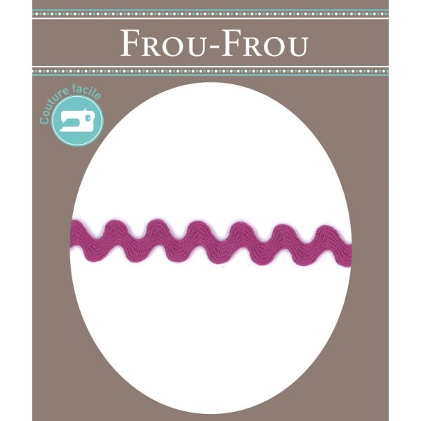 Ruban Croquet Zigzag 5mm Polyester Frou Frou Rose prune 1479-0-48 image