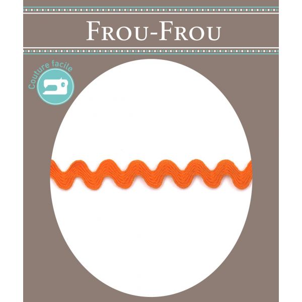 Ruban Croquet Zigzag 5mm Polyester Frou Frou Orange 1479-0-55 image