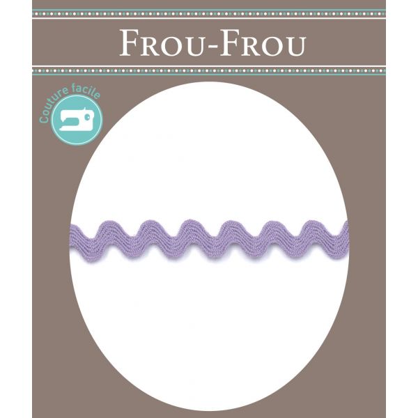 Ruban Croquet Zigzag 5mm Polyester Frou Frou Violet clair 1479-0-60 image