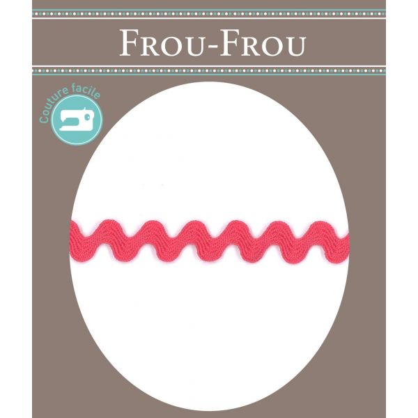 Ruban Croquet Zigzag 5mm Polyester Frou Frou Fushia 1479-0-61 image