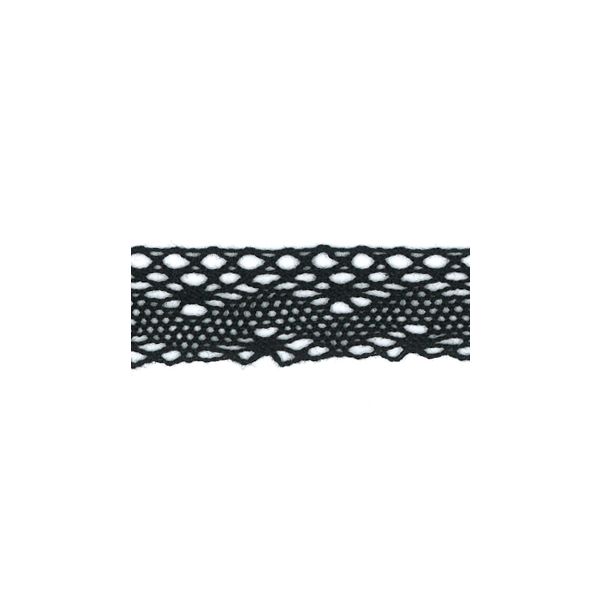 Dentelle Coton Frou-Frou 20mm Noir 1701-20-1 petite image