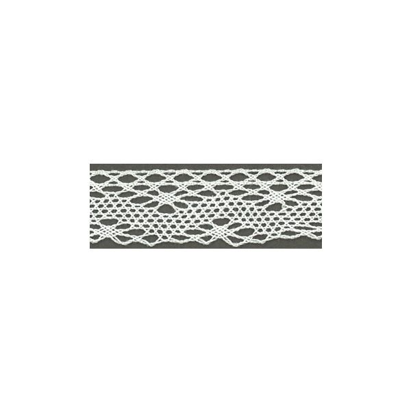 Dentelle Coton Frou-Frou 20mm Blanc 1701-20-2 petite image