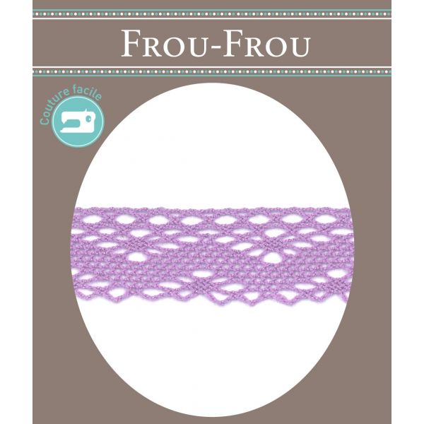 Dentelle Coton Frou-Frou 20mm Parme 1701-20-60 image