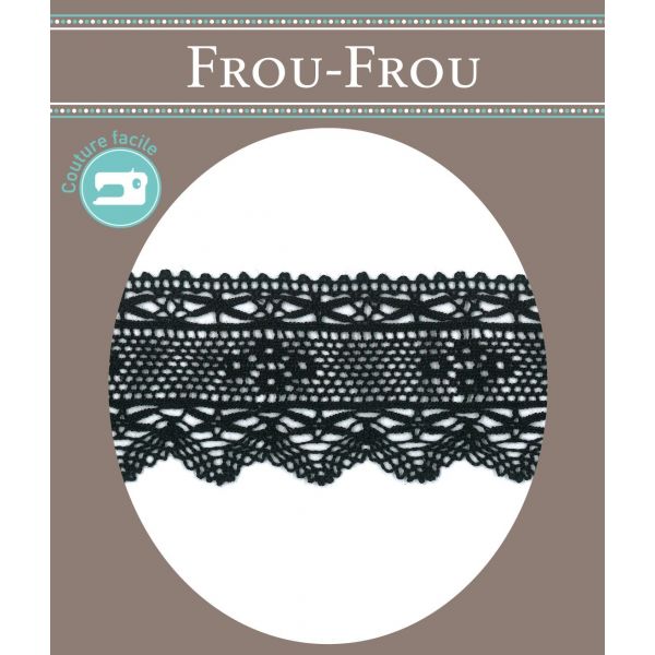 Dentelle Coton Frou-Frou 45mm Noir 1702-45-1 image