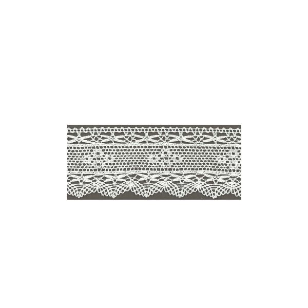 Dentelle Coton Frou-Frou 45mm Blanc 1702-45-2 petite image
