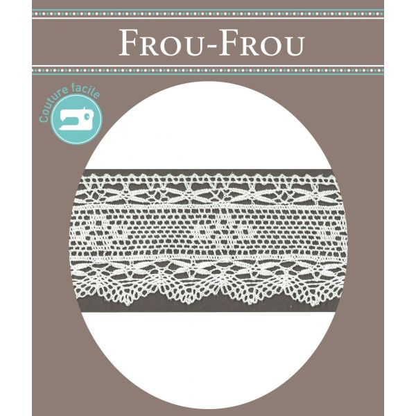 Dentelle Coton Frou-Frou 45mm Blanc 1702-45-2 image