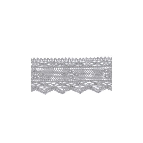 Dentelle Coton Frou-Frou 45mm Gris perle 1702-45-36 petite image