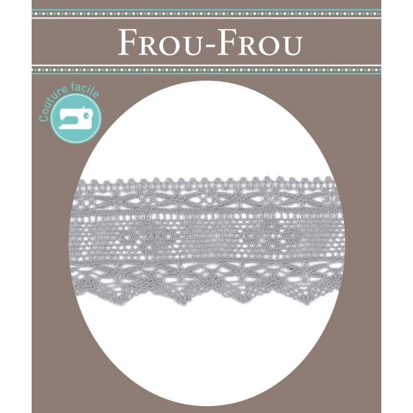 Dentelle Coton Frou-Frou 45mm Gris perle 1702-45-36 image