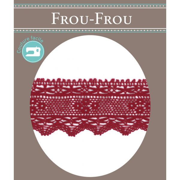 Dentelle Coton Frou-Frou 45mm Bordeaux glamour 1702-45-52 image