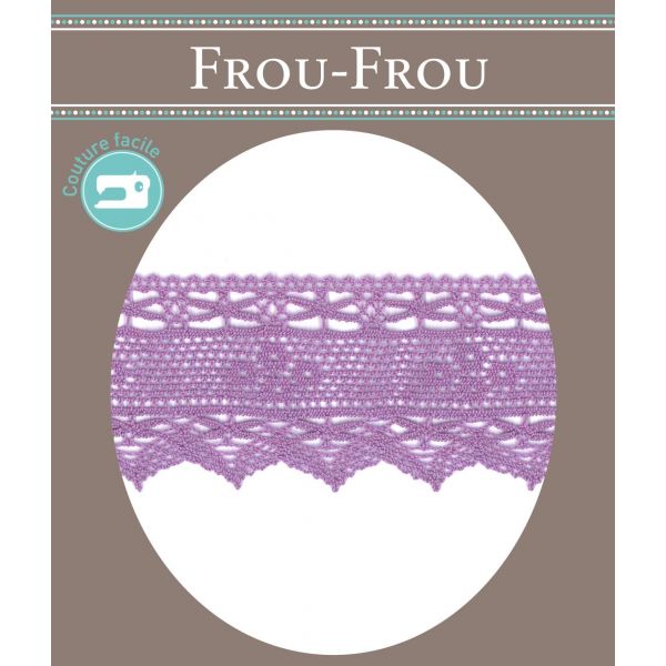 Dentelle Coton Frou-Frou 45mm Parme 1702-45-60 image